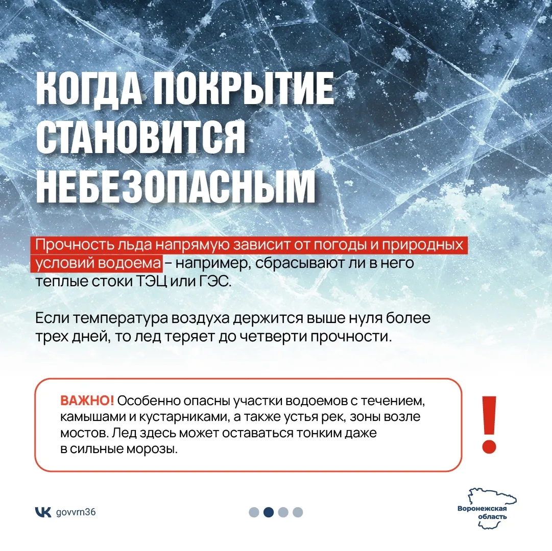 Нововоронеж | пос.Колодезный | Воронеж🏡  В начале весны лед на водоемах становится особенно коварным
