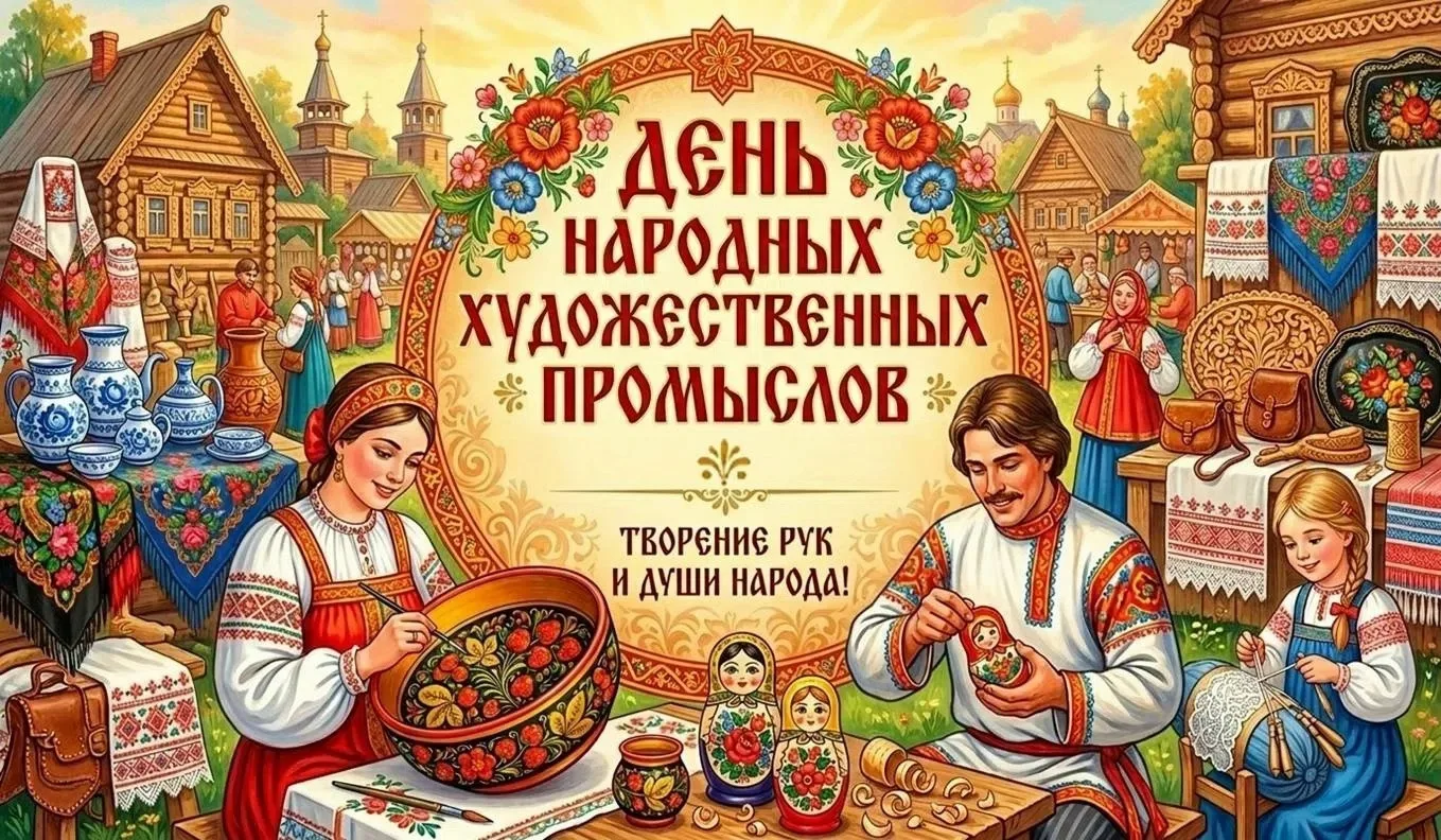 🎉Поздравляем с Днём народных художественных промыслов!

🚩Этот праздник отмечается ежегодно в предп