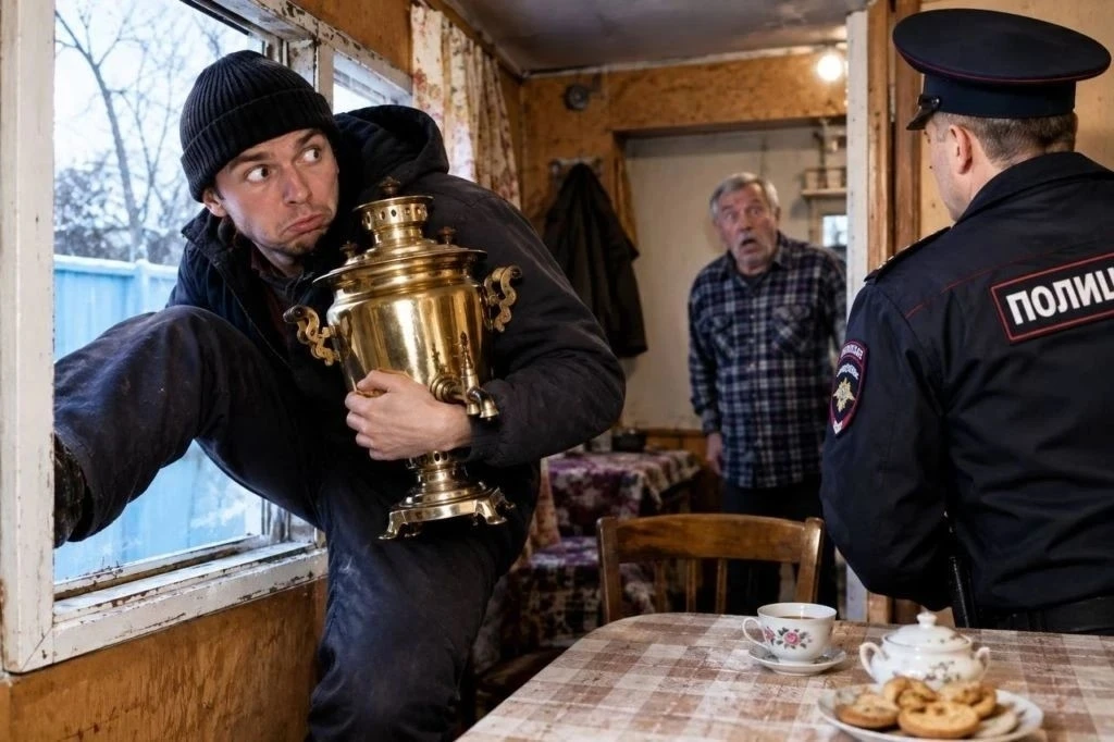 👀Золотой самовар: в Астрахани вор вынес из бытовки антиквариат за 40 тысяч рублей