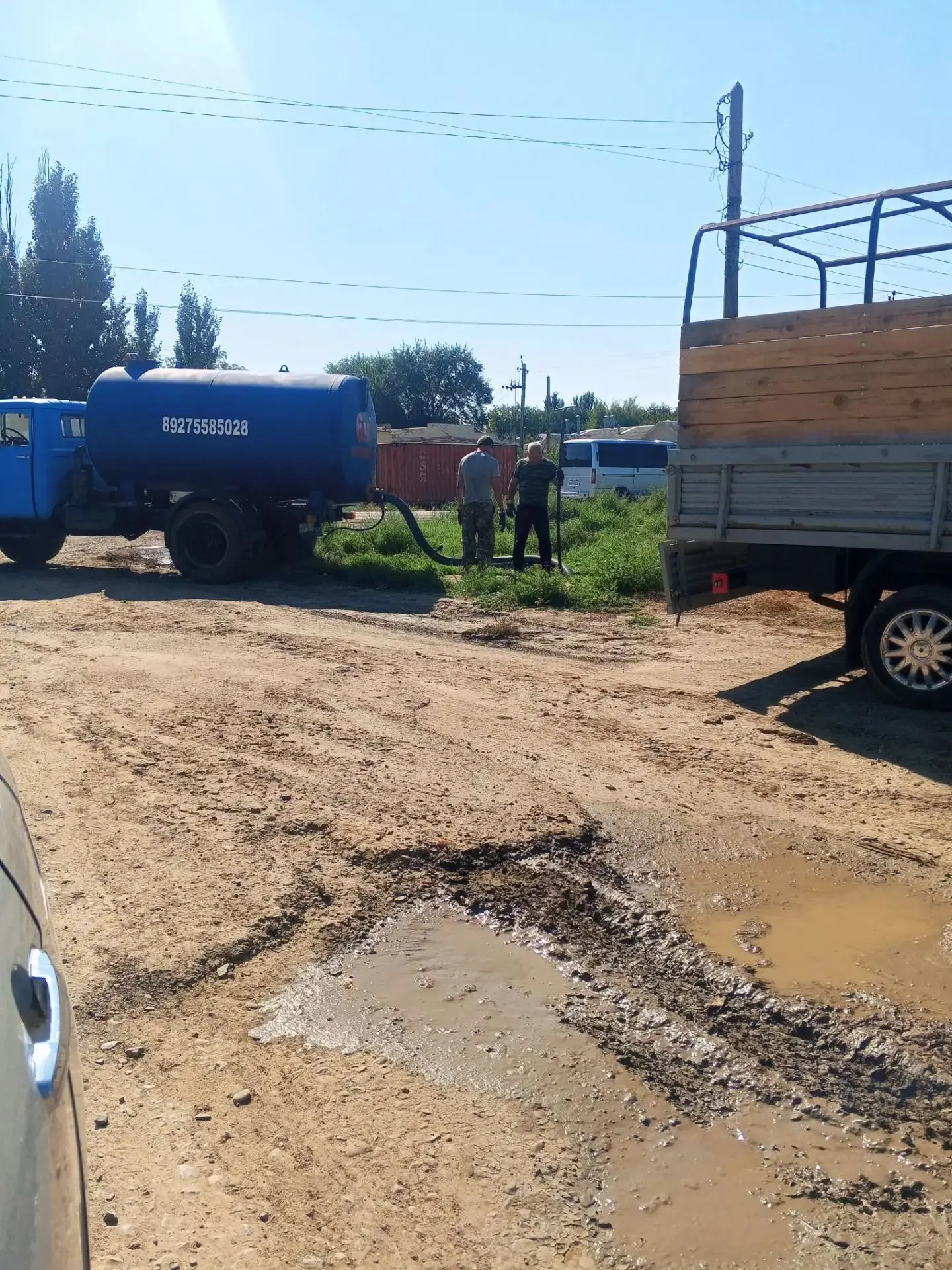 Работы на системе водоотведения, п. Лиман