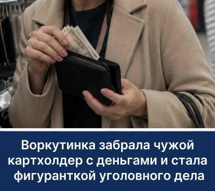 Воркутинка забрала чужой картхолдер с деньгами и стала фигуранткой уголовного дела