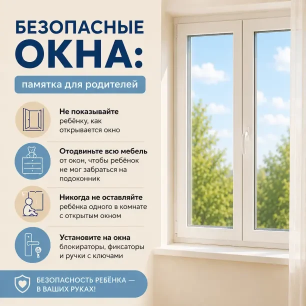 Статистика неумолима: каждый год дети страдают из‑за падения из окон 🪟 Чаще всего траг...
