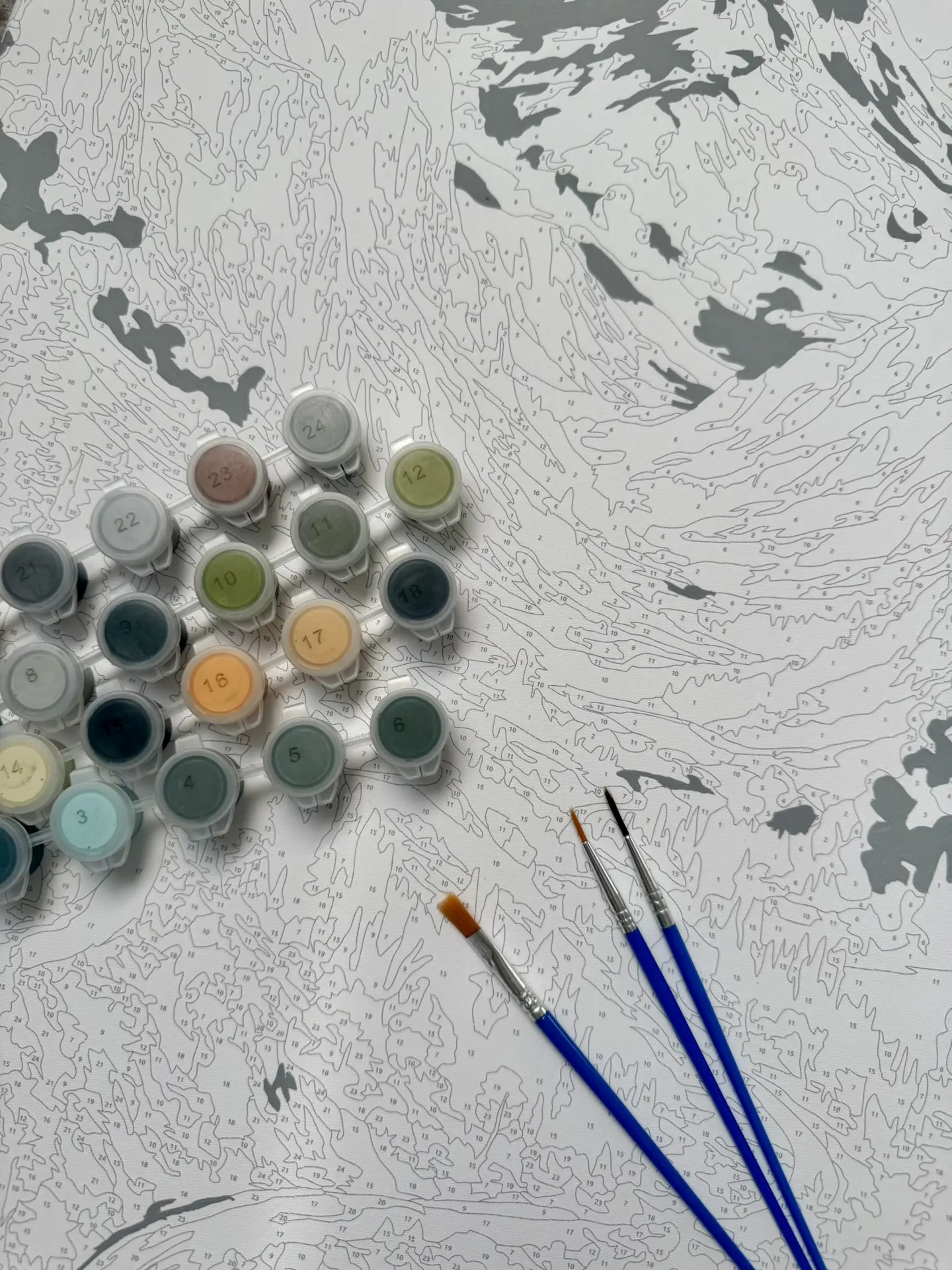 Начала рисовать новую картину по номерам 🎨
