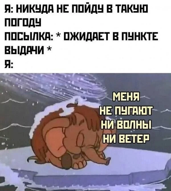 Плыву я к единственной посылке на свете 😁