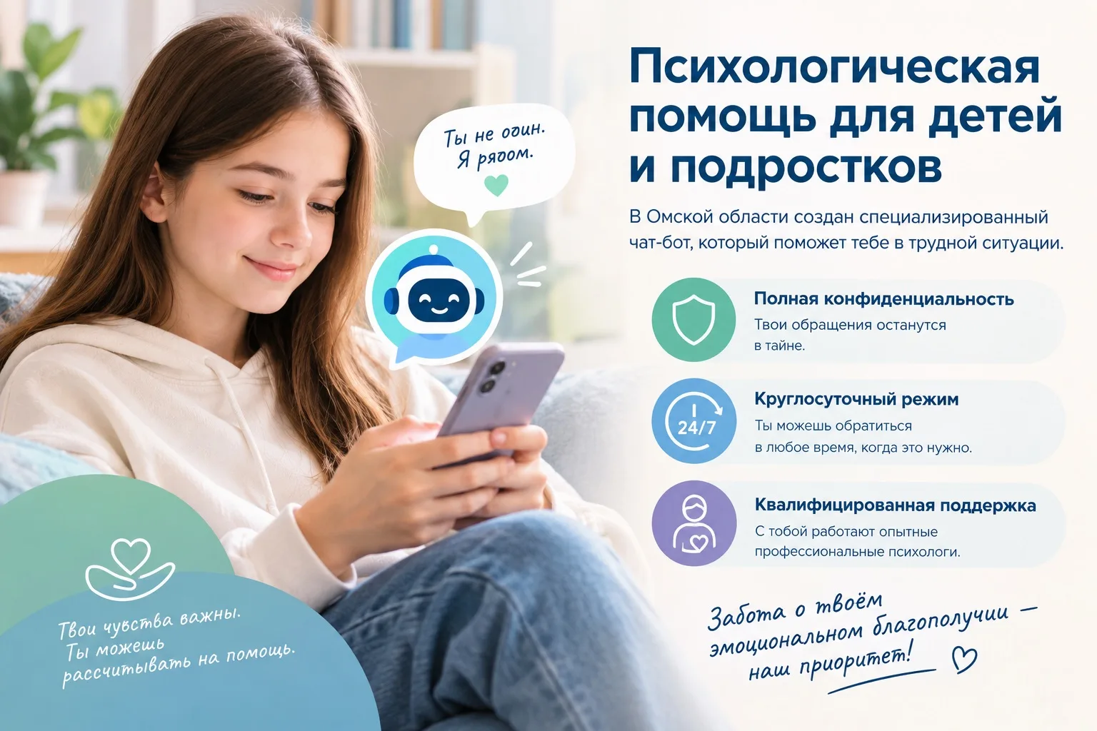Психологическая помощь и поддержка для подростков 🙏🏻