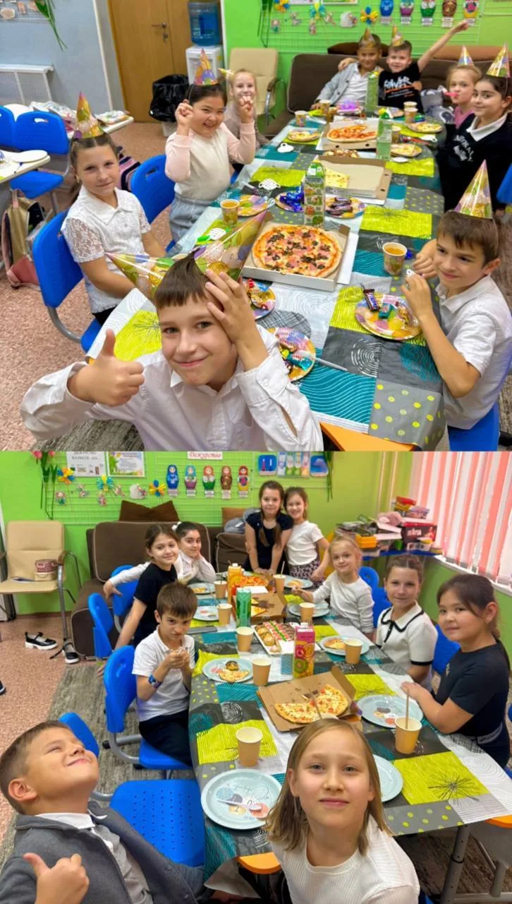 🎂 Во 2"Б" классе два дня подряд поздравление именниников: Тимофея и Киры!