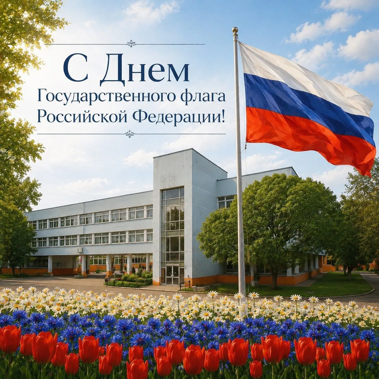 Уважаемые учащиеся, учителя, родители! Поздравляем вас с Днем государственного флага Ро...