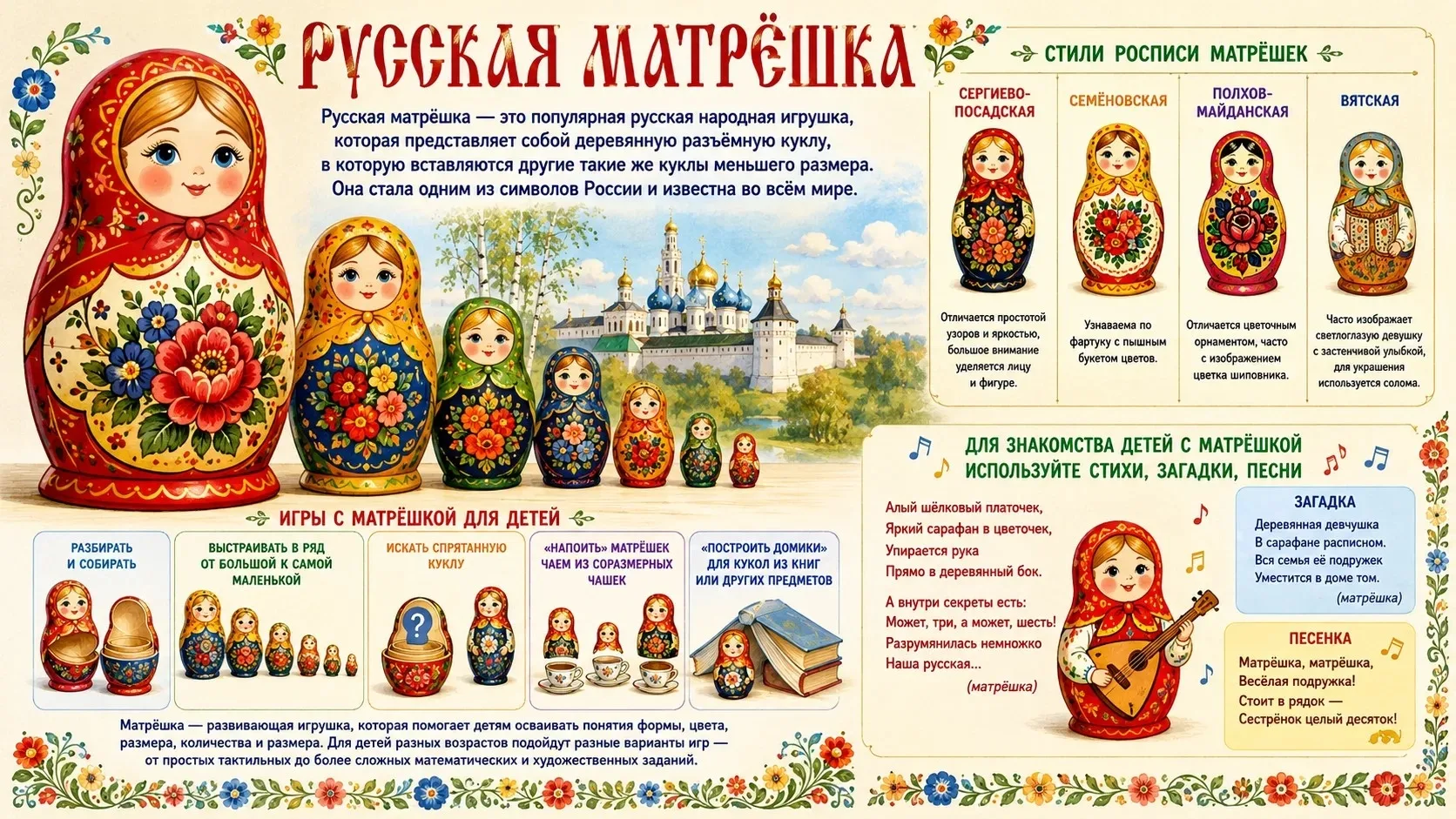 Секрет русской красавицы: День Матрёшки в «Подснежнике»!  🇷🇺 

В нашем дошкольном отделении продол