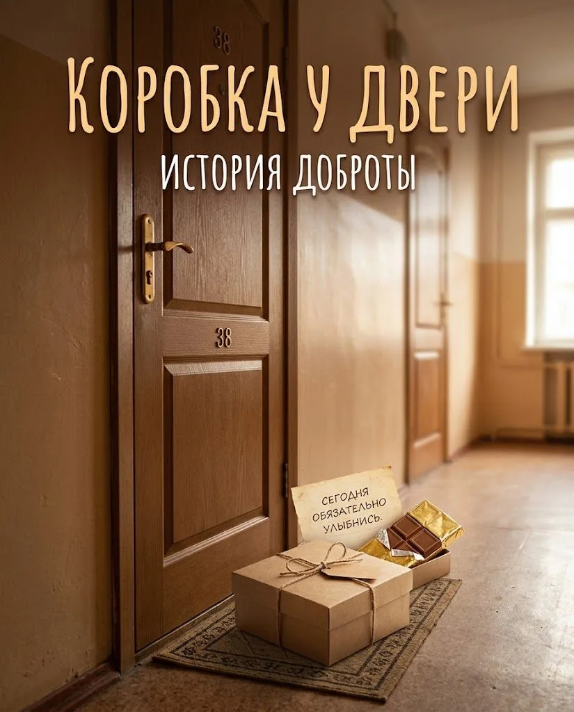 Каждое утро перед дверью квартиры Настя находила маленькую коробку.