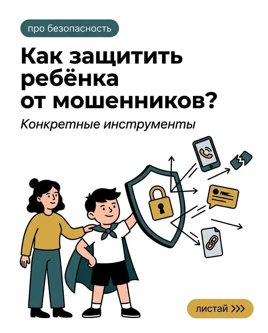 🧑‍🧑‍🧒‍🧒 Как защитить детей от мошенников?