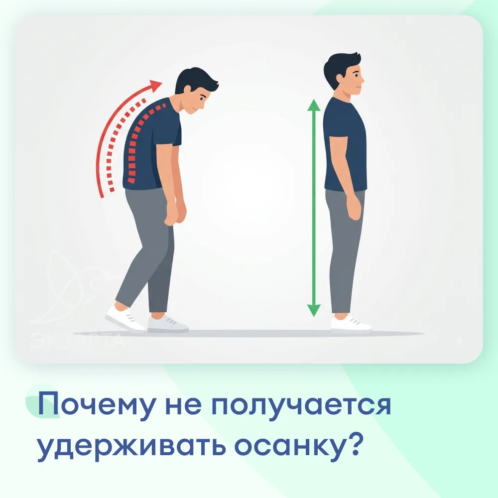 Почему не получается удерживать правильную осанку?