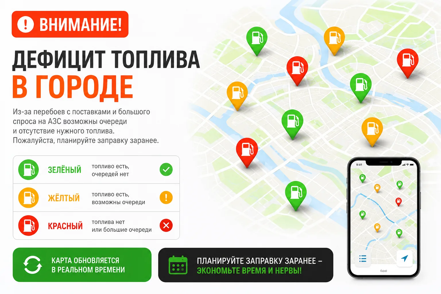 🚨 В связи с введением ограничений на продажу топлива, в MAX запустили онлайн-карту для...