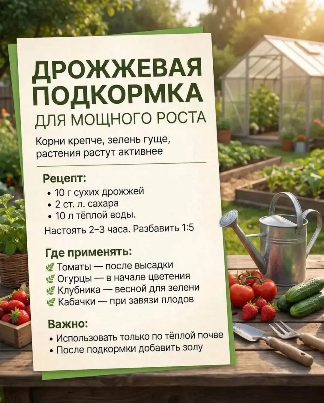 ЭТА ДРОЖЖЕВАЯ ПОДКОРМКА РАЗБУДИТ ДАЖЕ СЛАБЫЕ РАСТЕНИЯ👏
