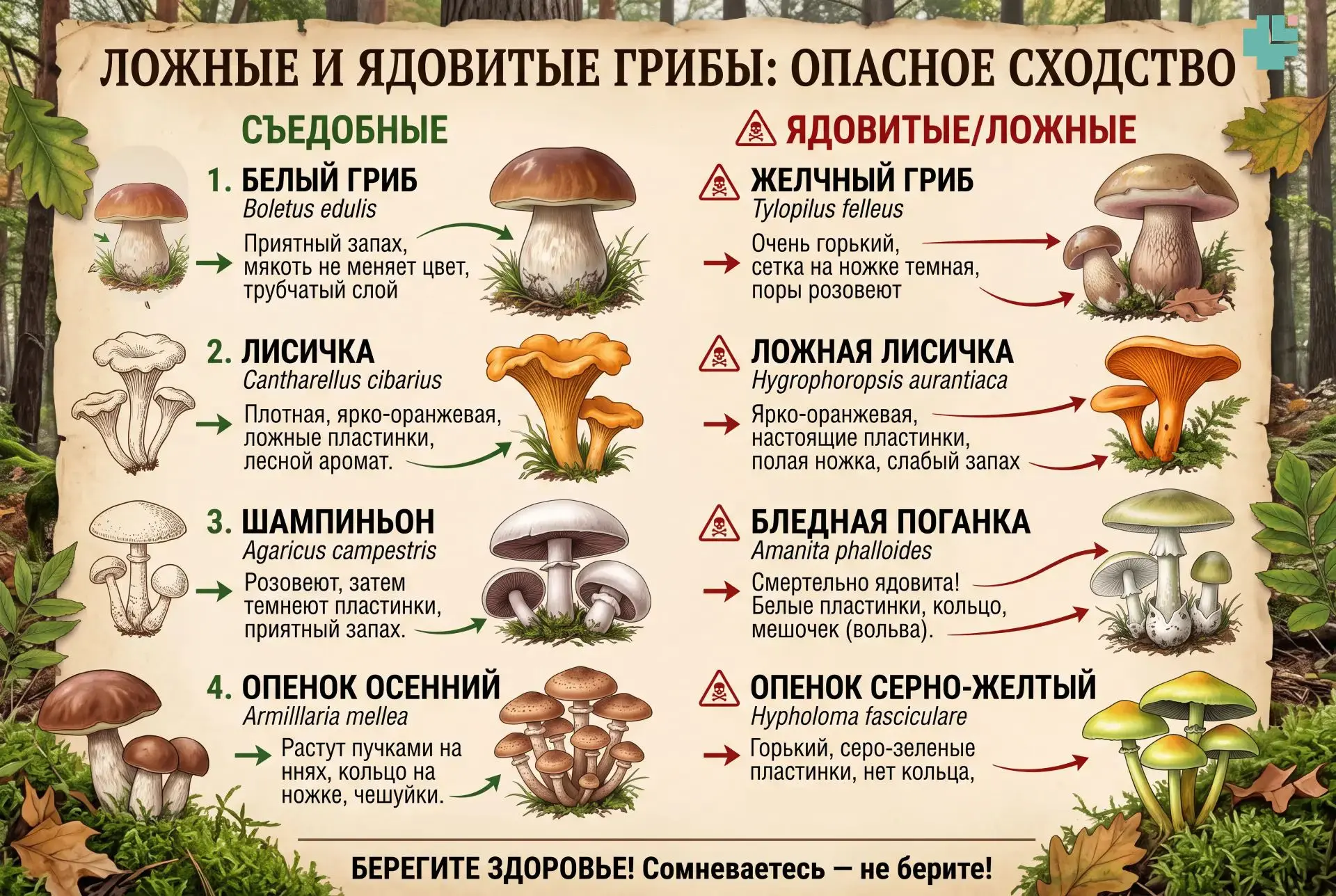 Тихая охота без риска: чек‑лист сбора, чистки и заготовки грибов