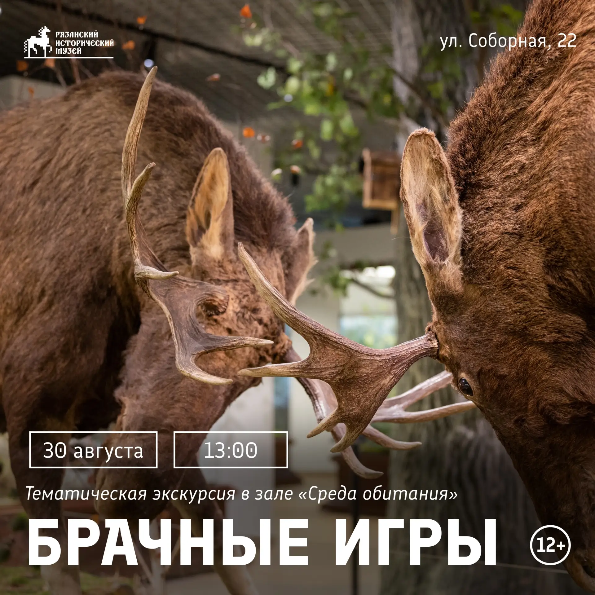 🦌 30 АВГУСТА в 13:00 приглашаем вас на тематическую экскурсию по залу экспозиции «Сред...