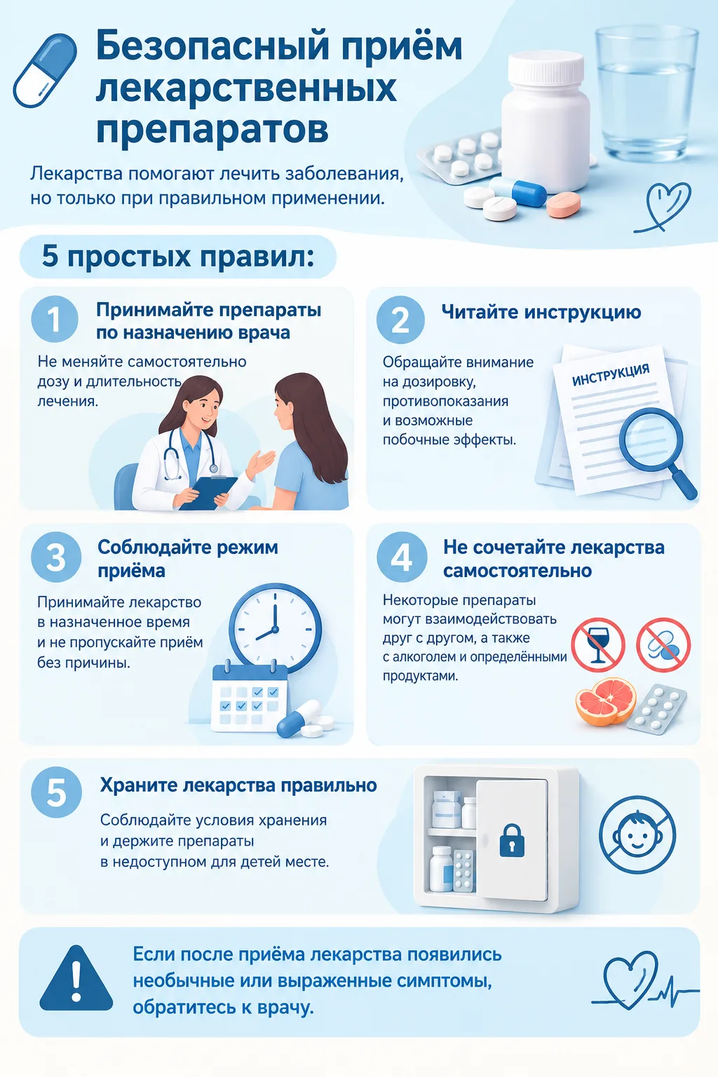 💊 Безопасный приём лекарственных препаратов