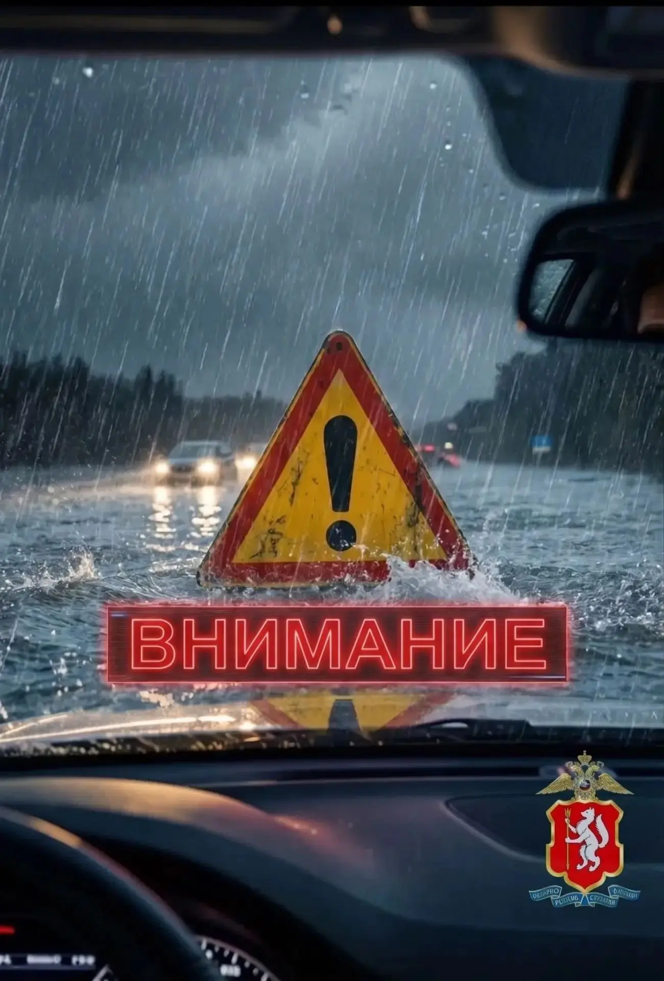 🚓🌊 Госавтоинспекция Свердловской области информирует о мерах безопасности при движении по затоплен