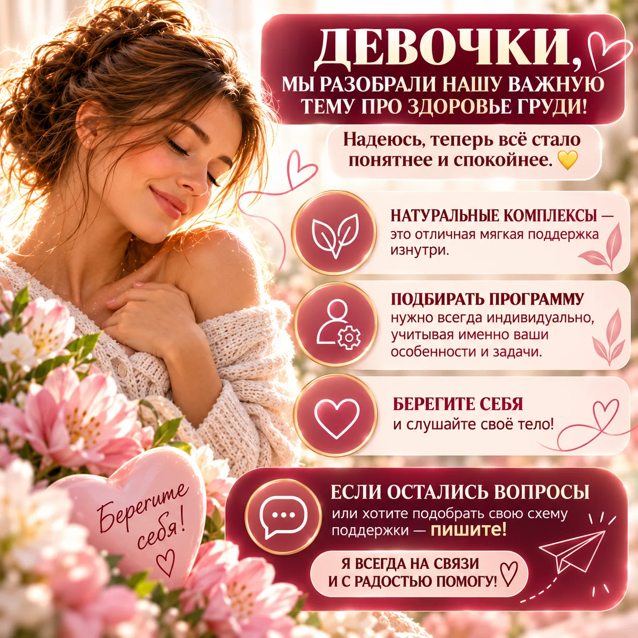 ❤ Девочки, мы разобрали нашу важную тему про здоровье груди!