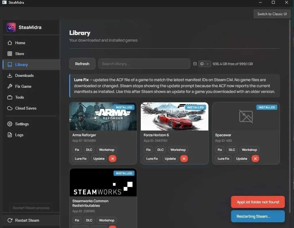 Фреймворк для кастомизации Steam через скрипты и плагины