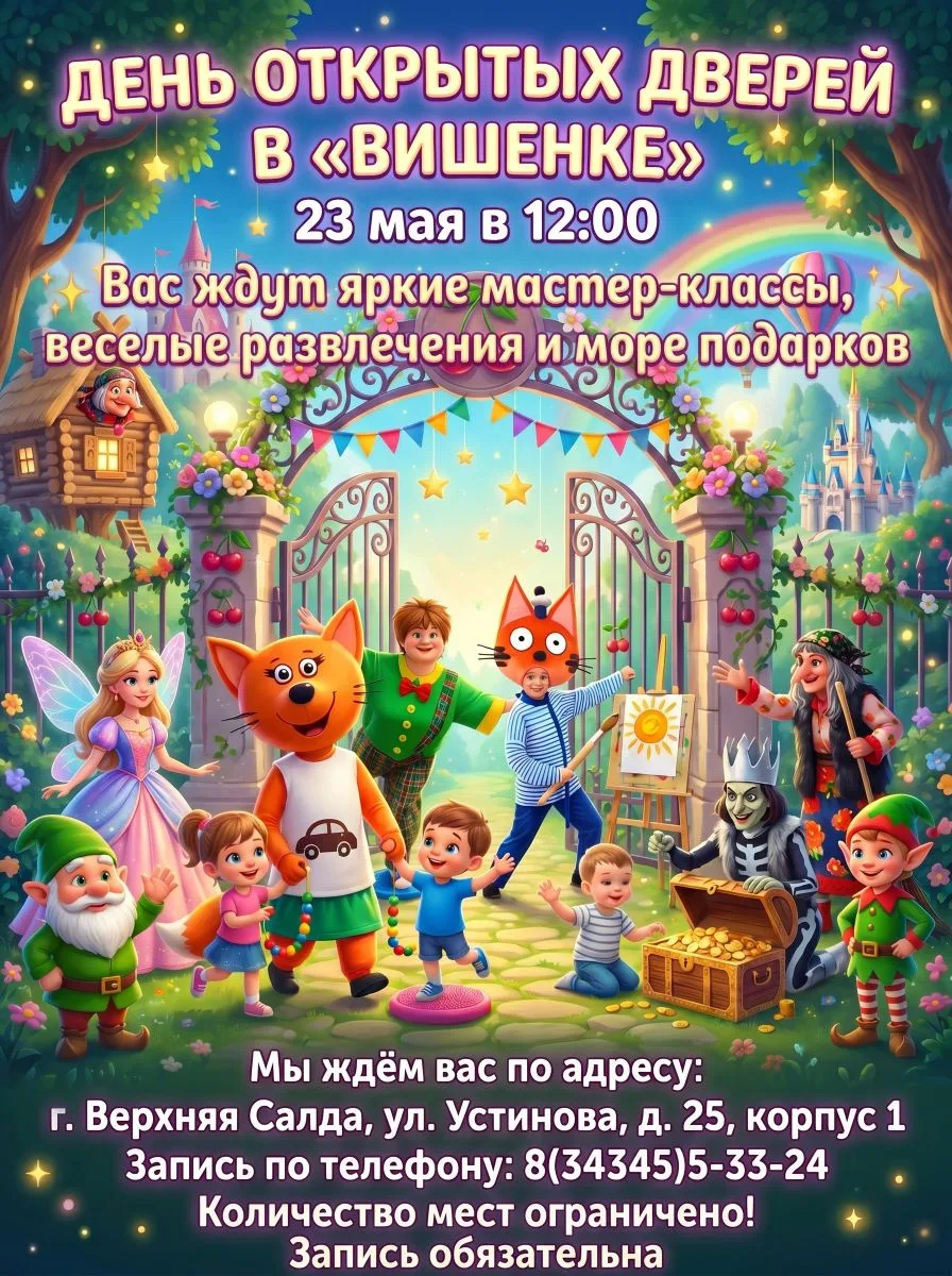 Только 23 мая и только в 12:00 детский сад №51 «Вишенка» распахнёт свои двери для родит...
