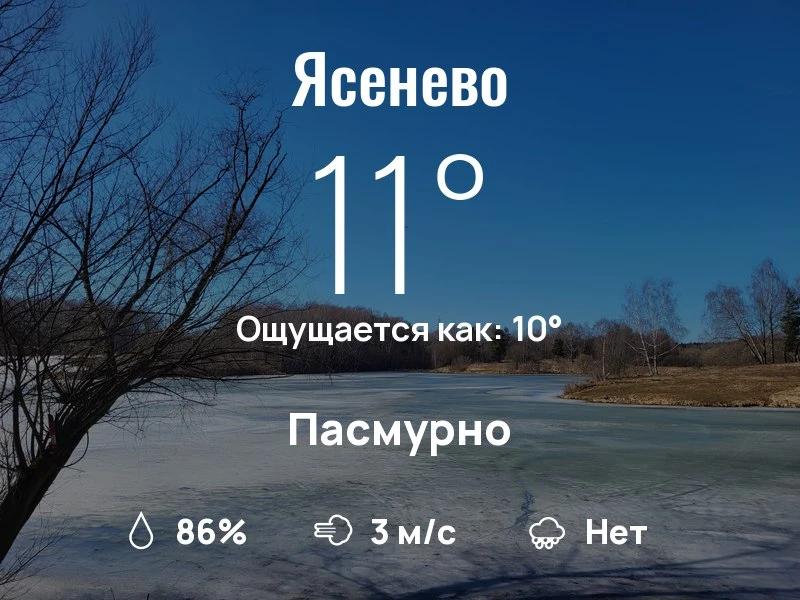 Что с погодой в Ясенево?