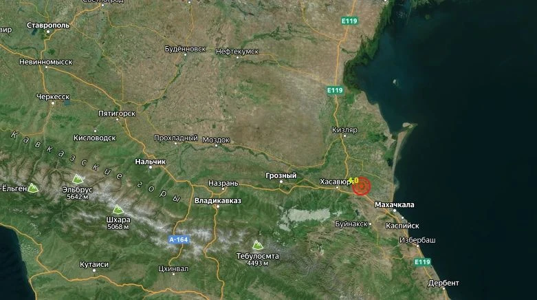Землетрясение магнитудой 4 произошло этим утром в Дагестане

Толчки на глубине 10 км зафиксировали в