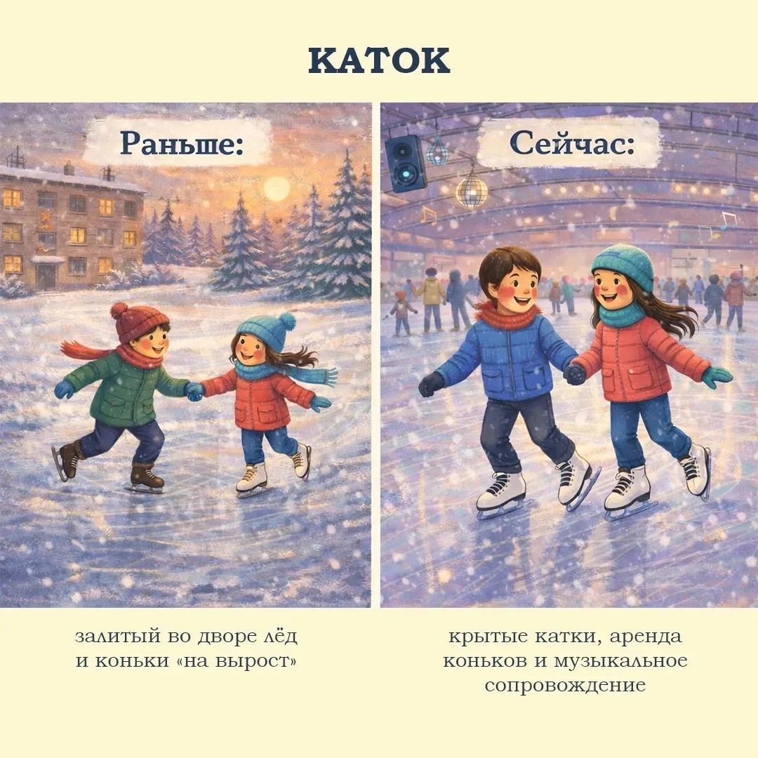 🛷❄ Зимние развлечения детворы: раньше и сегодня.
