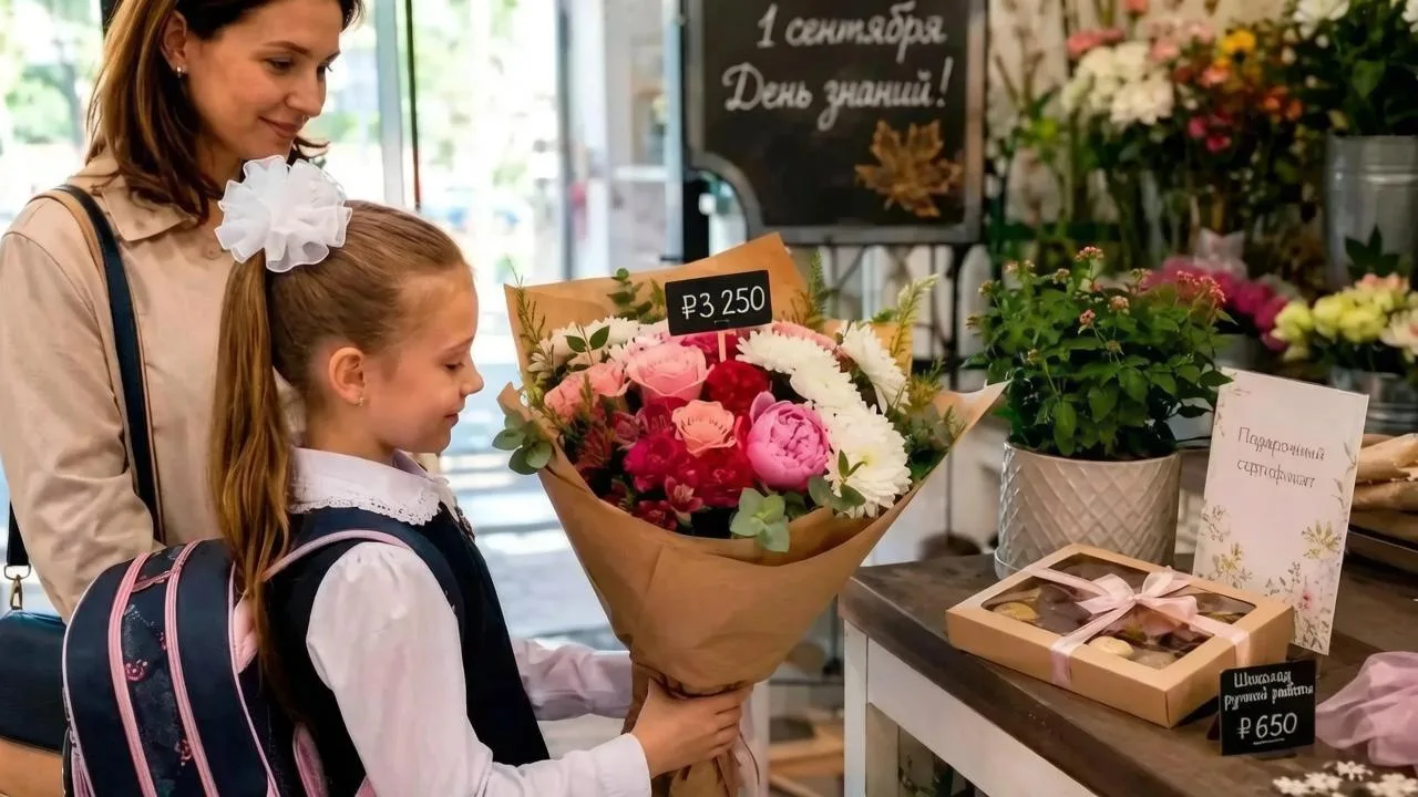 💐 Букет к 1 сентября обойдется в среднем в ₽3,2 тыс