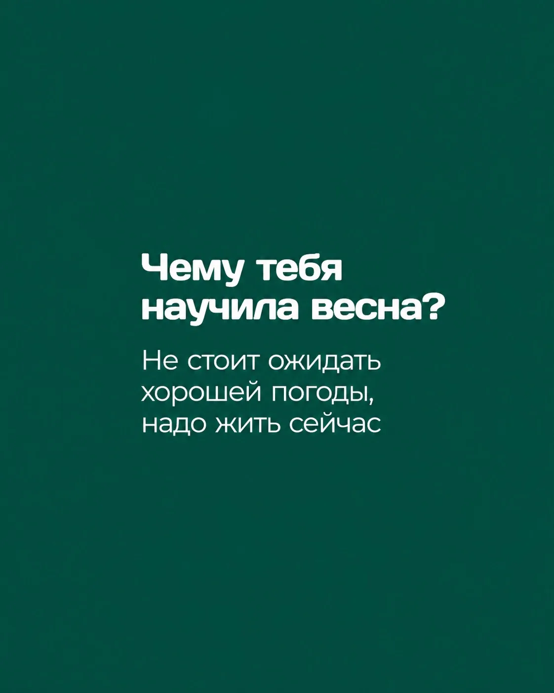 А чему тебя научила весна? 💚