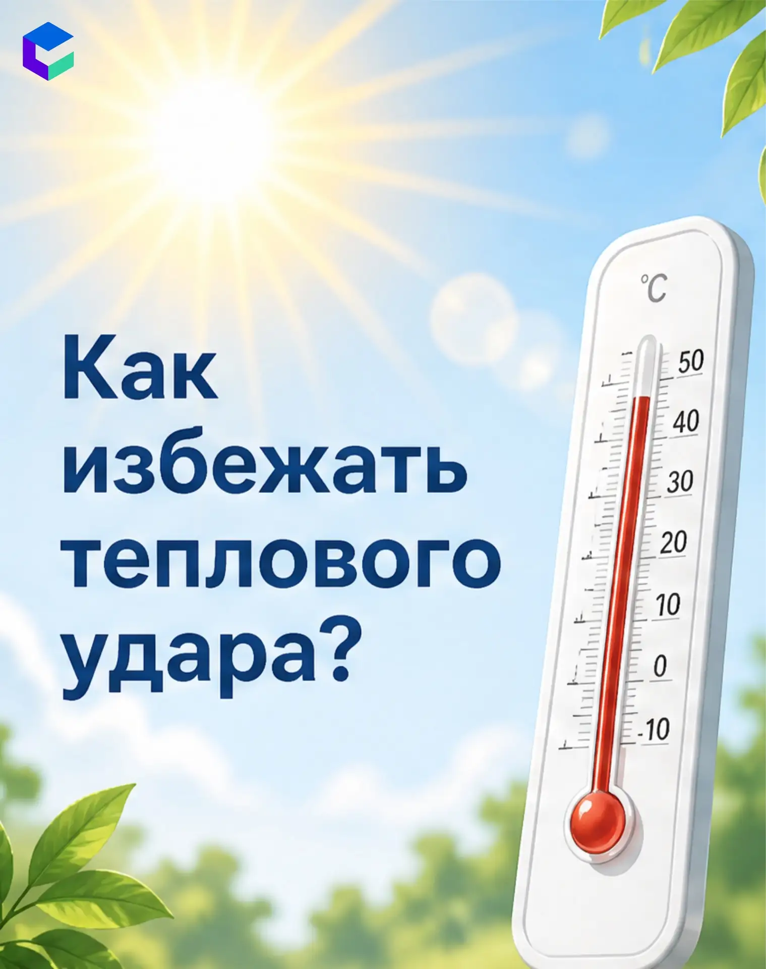 Наступает жаркое лето, а солнце светит всё ярче и сильнее. 

Как избежать теплового удара? Полезные 