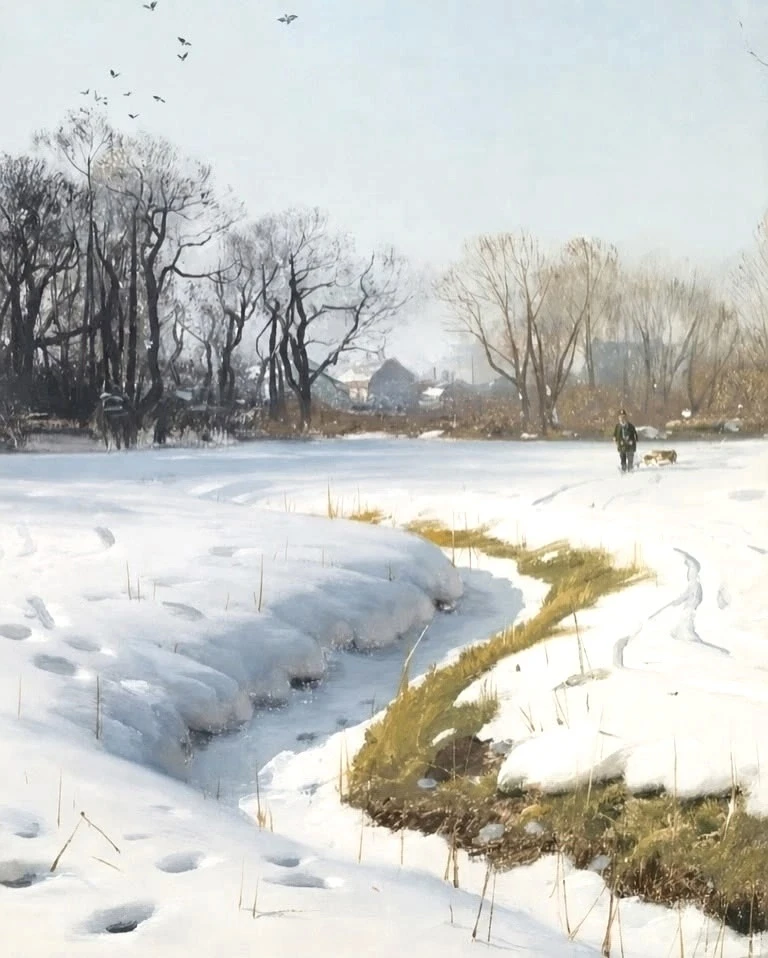 Художник, который заставил снег светиться ❄️