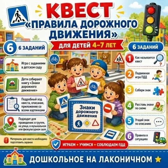 ✨ Правила дорожного движения легче закреплять, когда дети не только слушают, но и дейст...