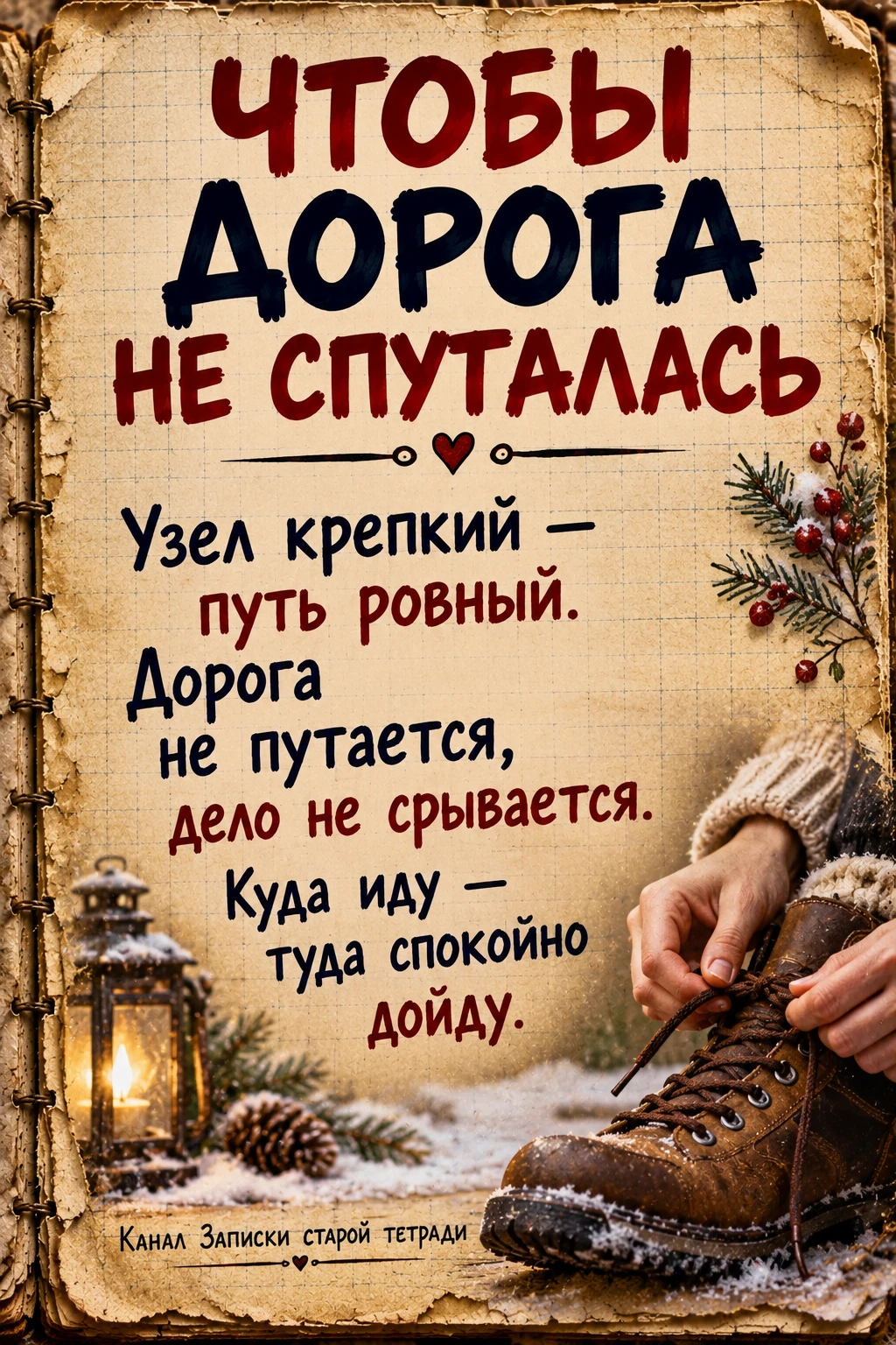 👢 ЧТОБЫ ДОРОГА НЕ СПУТАЛАСЬ
