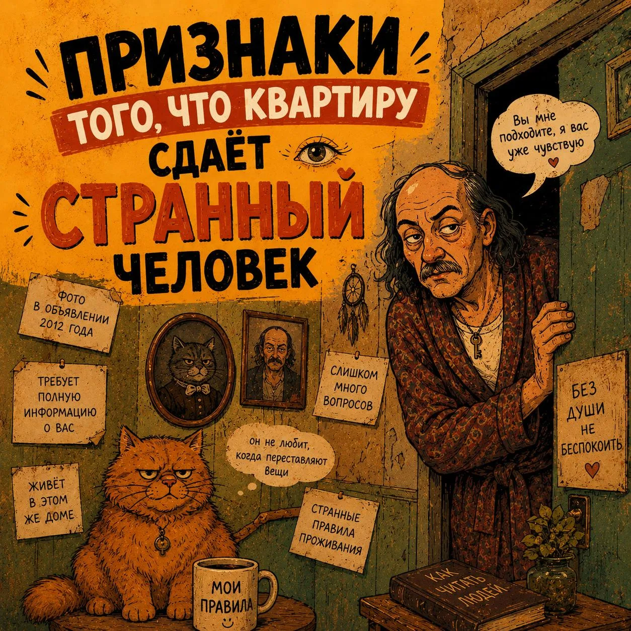 🚩 Признаки того, что квартиру сдаёт странный человек