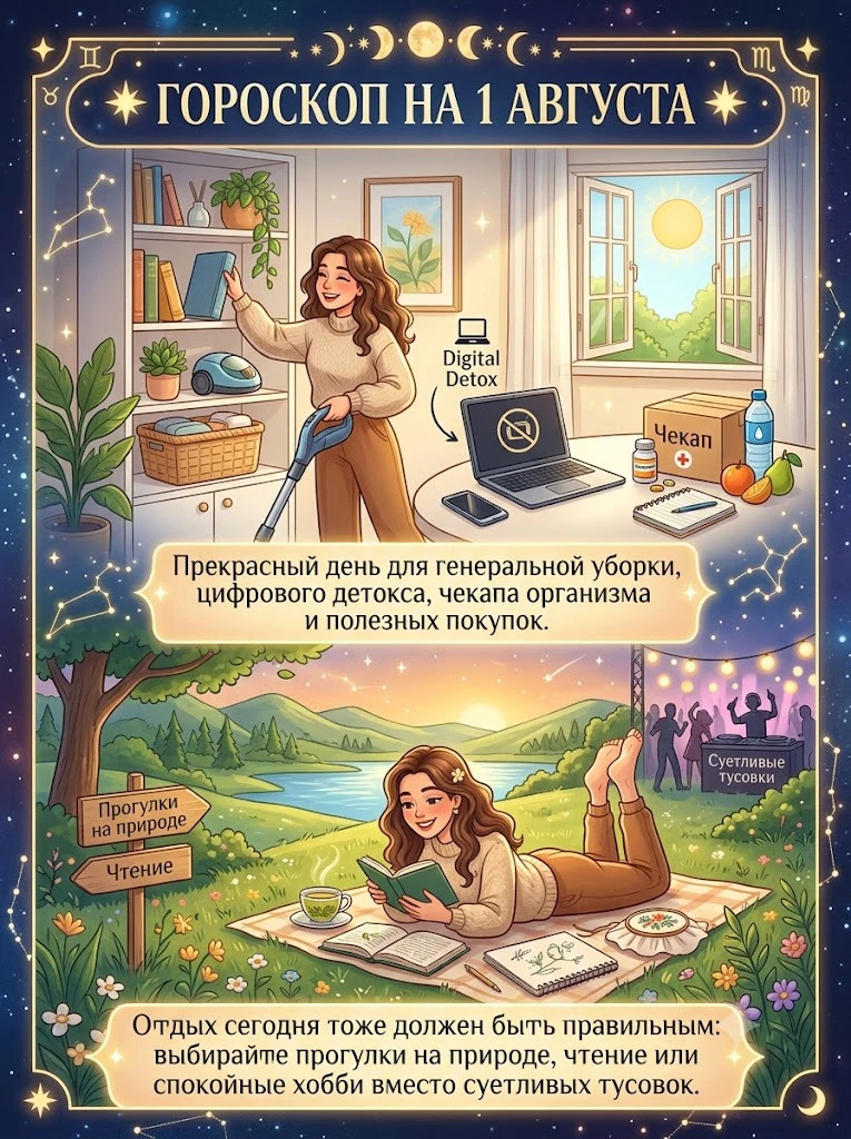 🌟 ГОРОСКОП НА 1 АВГУСТА 🌟