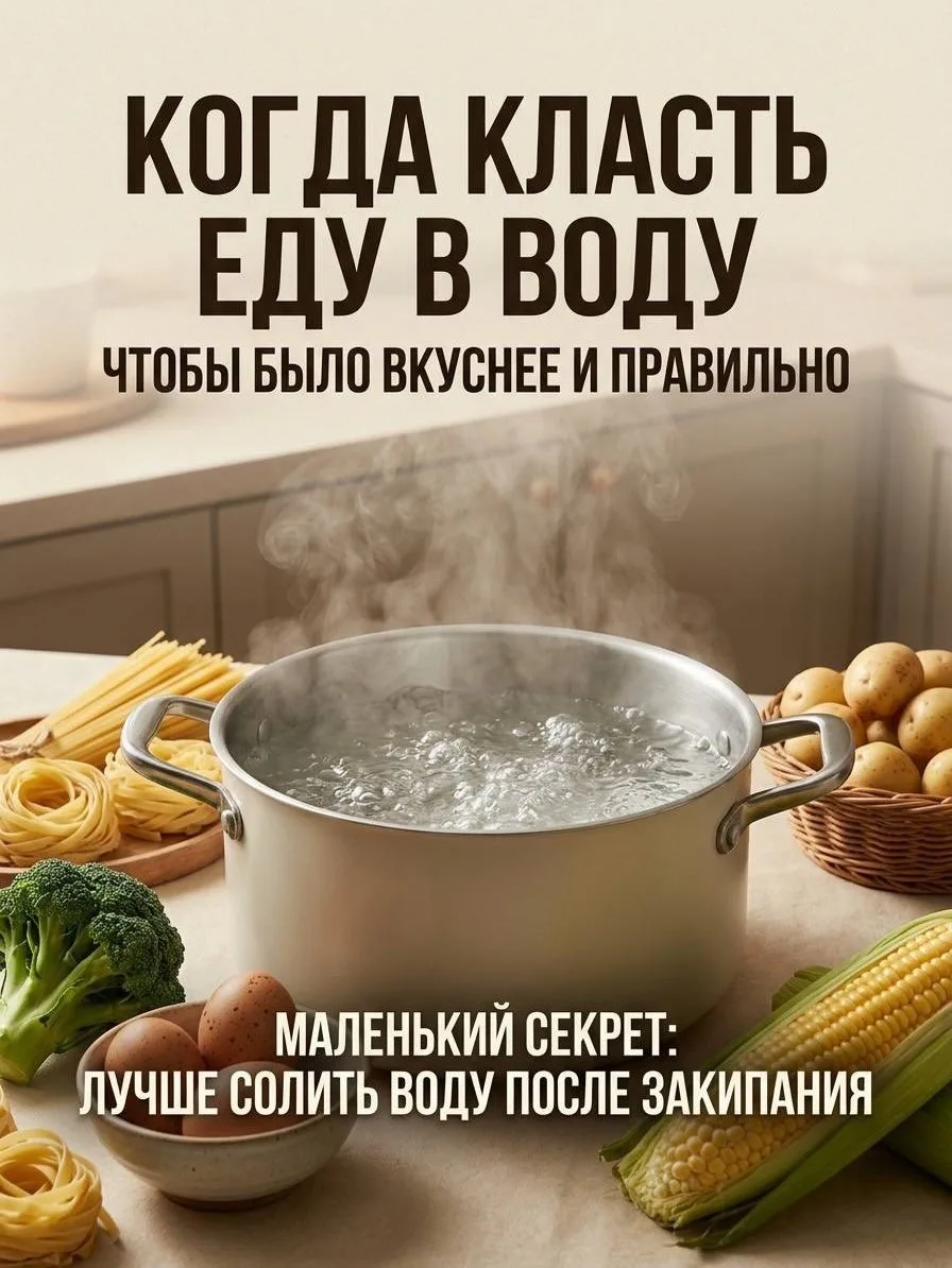 💧Когда класть продукты в воду при варке?

Ставьте 👍, если нравится пост

Лайфхаки | Подписаться