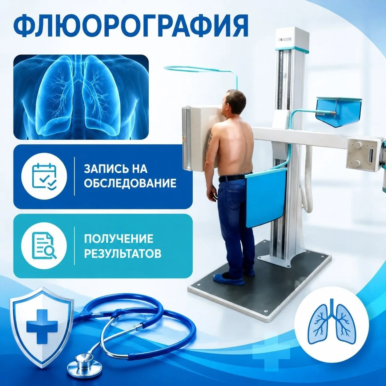 Флюорография по полису ОМС: способы записи и получения результатов

Флюорография — главный инструмен