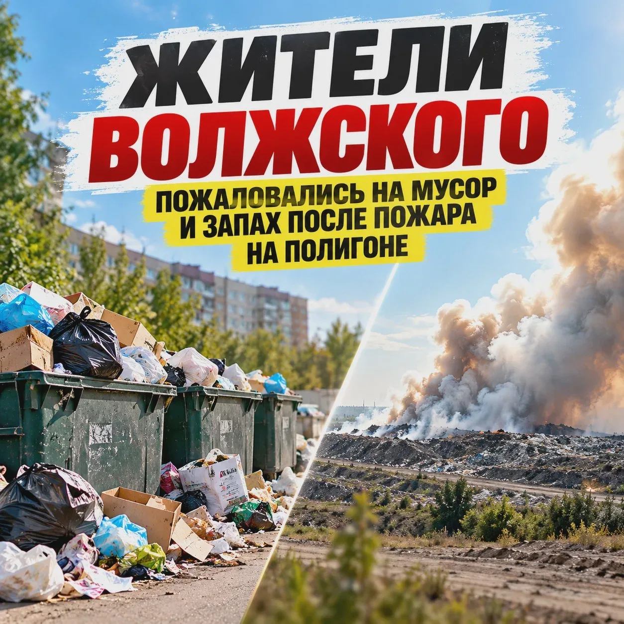 ♻️ Волжане обратились с жалобами на мусор и запах