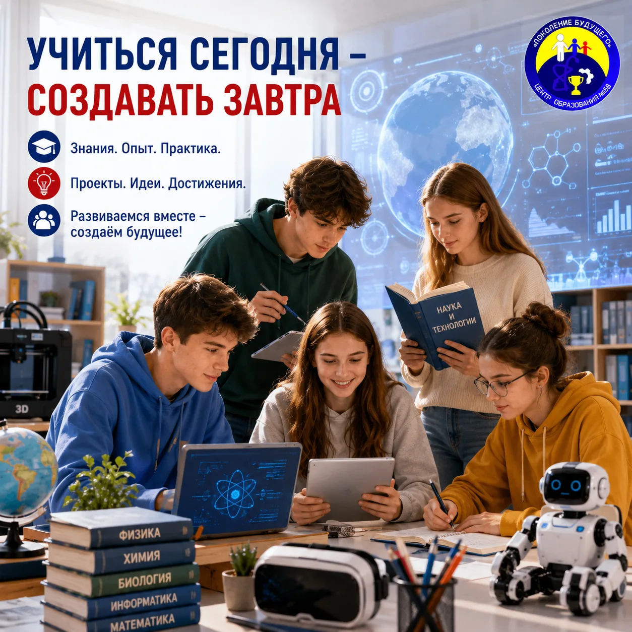 Учиться сегодня — создавать завтра

Знания — это не только школьные уроки и оценки. Это возможность 