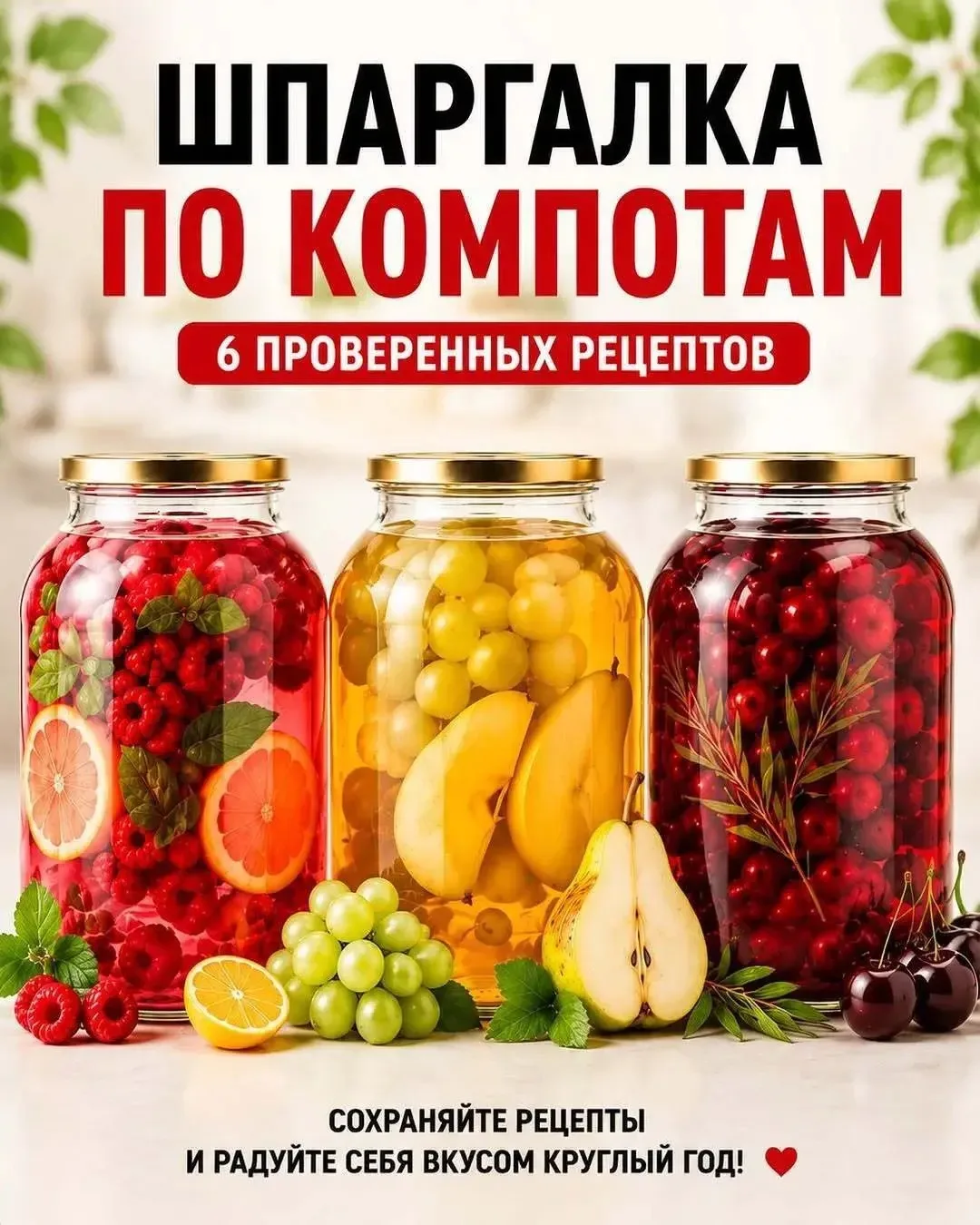 Ловите новую шпаргалочку по компотам!