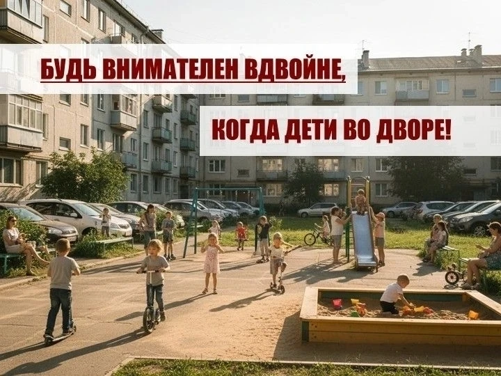 .

🚸 Каникулы начались — дети теперь везде: во дворах, на велосипедах, у проезжих частей.

Именно л