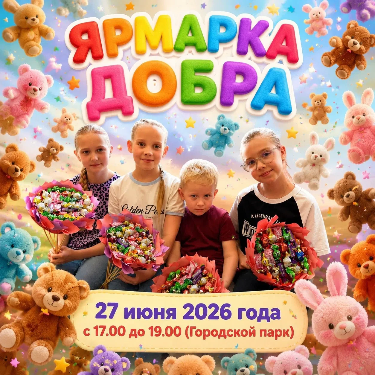 ☀️Дорогие друзья!

27 июня 17.00!!!
Нам нужны игрушки и книги для проведения благотворительной ярмар