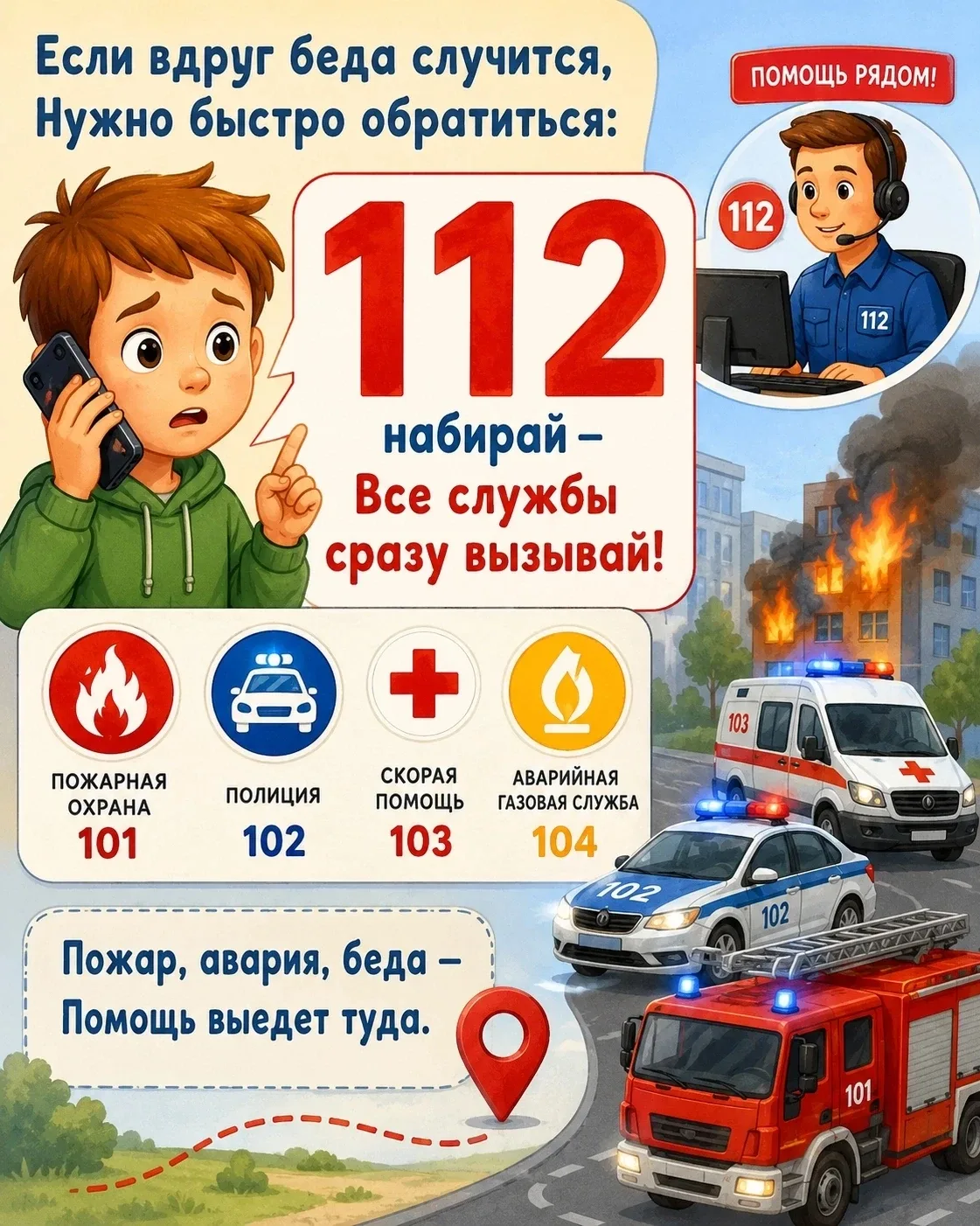 Телефоны экстренных служб! 
#Памятка
#БезопасныеКаникулы