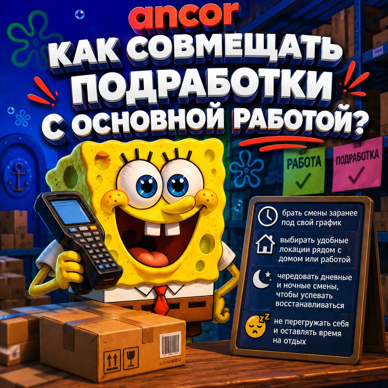 Как совмещать основную работу и подработки?🤔