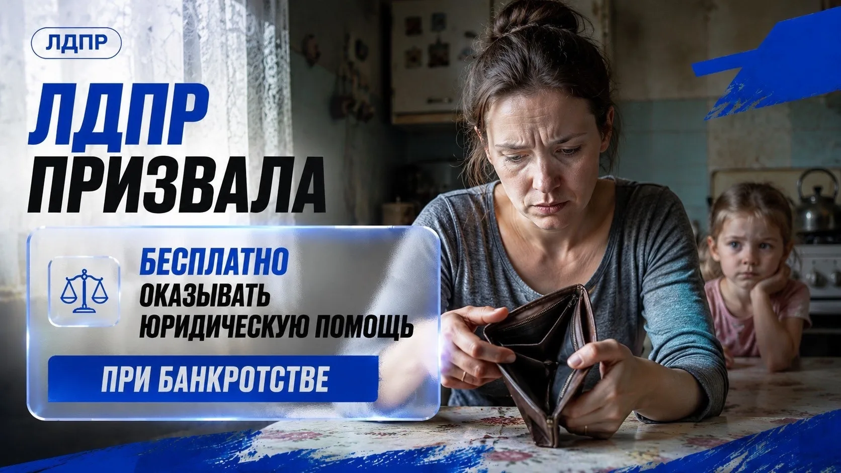 🤝 ЛДПР выступила за право россиян на бесплатную юридическую помощь от государства при банкротстве

