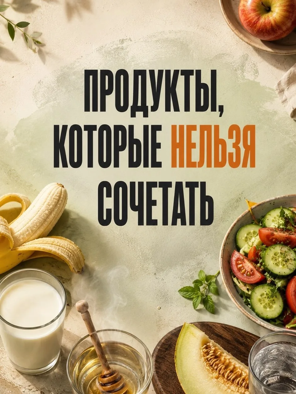 🍌Вы знали, что некоторые продукты лучше не сочетать?