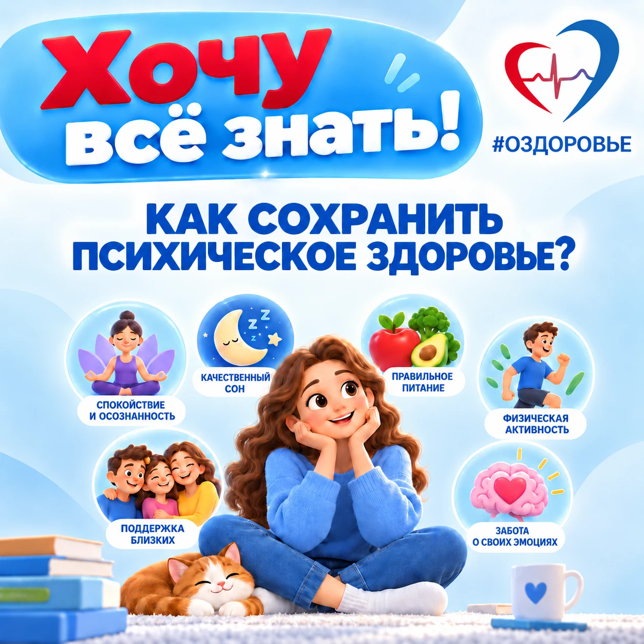 🏥 Как сохранить психическое здоровье, читайте в наших карточках ⬆️