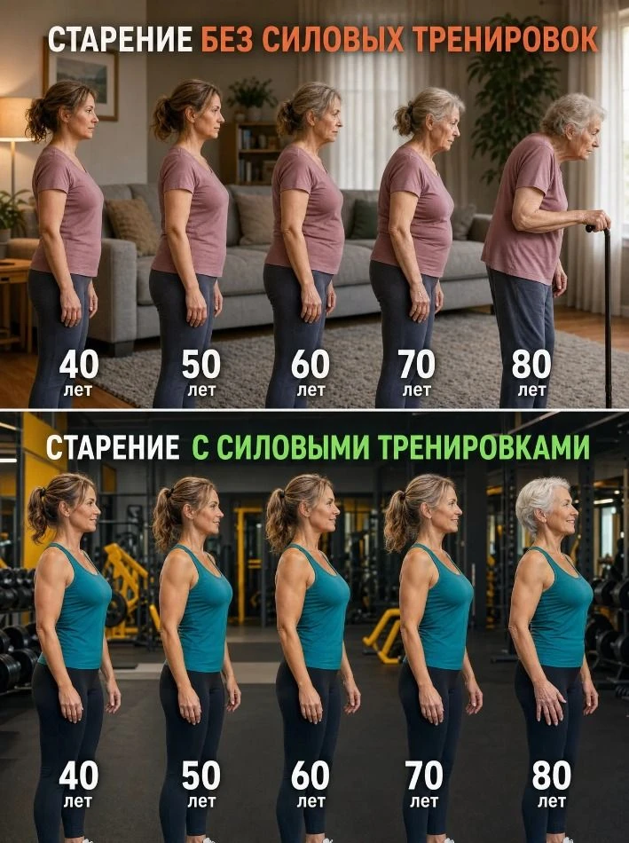 Молодость прячется в мышцах, но после 40 лет они тают, как мороженое в августе 🍦