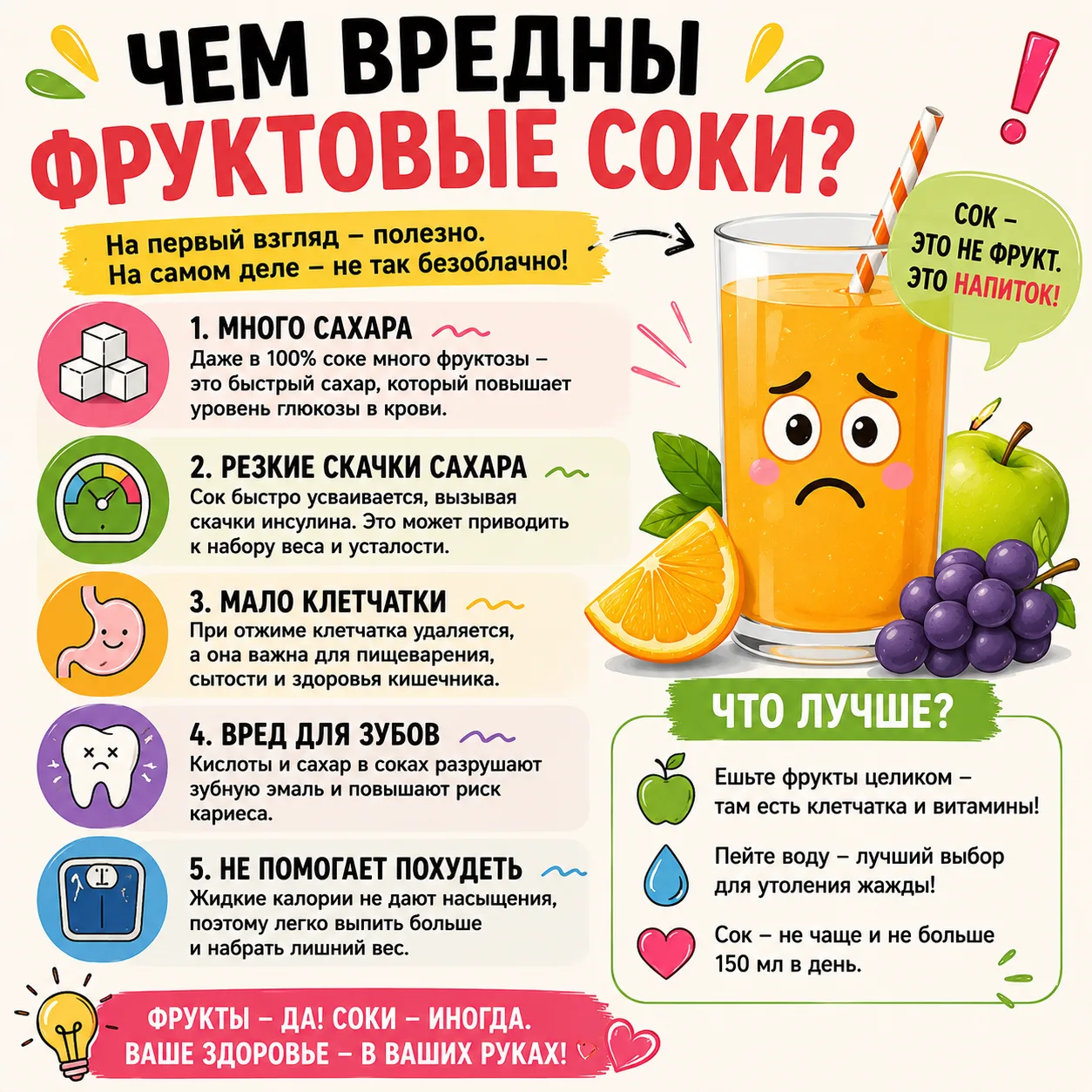 А ВЫ ЗНАЛИ ЧТО СОКИ НЕ ТАК УЖ И ПОЛЕЗНЫ?