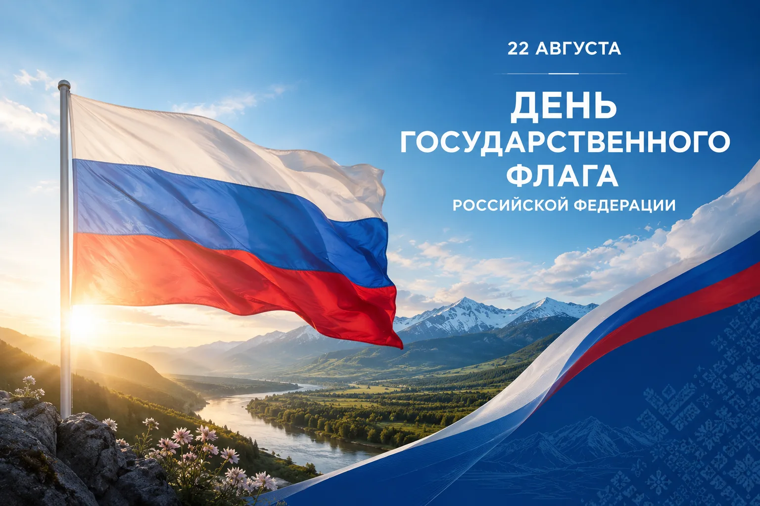 22 августа - День Государственного флага Российской Федерации